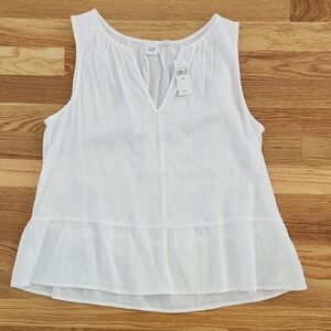 GAP Women's White V-Neck Blouse